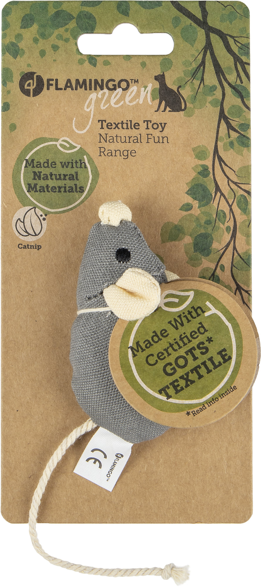 Flamingo Natural Fun Muis - Kattenspeelgoed