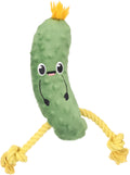 Bubto Augurk met Touw Groen - Hondenspeelgoed