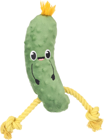 Bubto Augurk met Touw Groen - Hondenspeelgoed