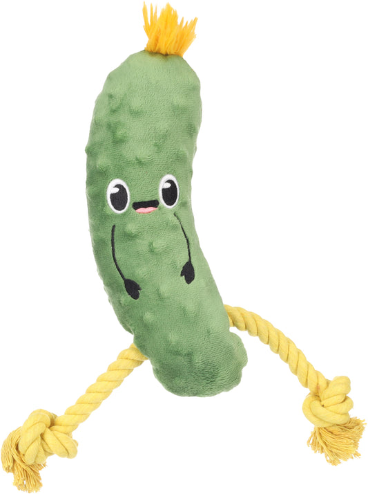 Bubto Augurk met Touw Groen - Hondenspeelgoed