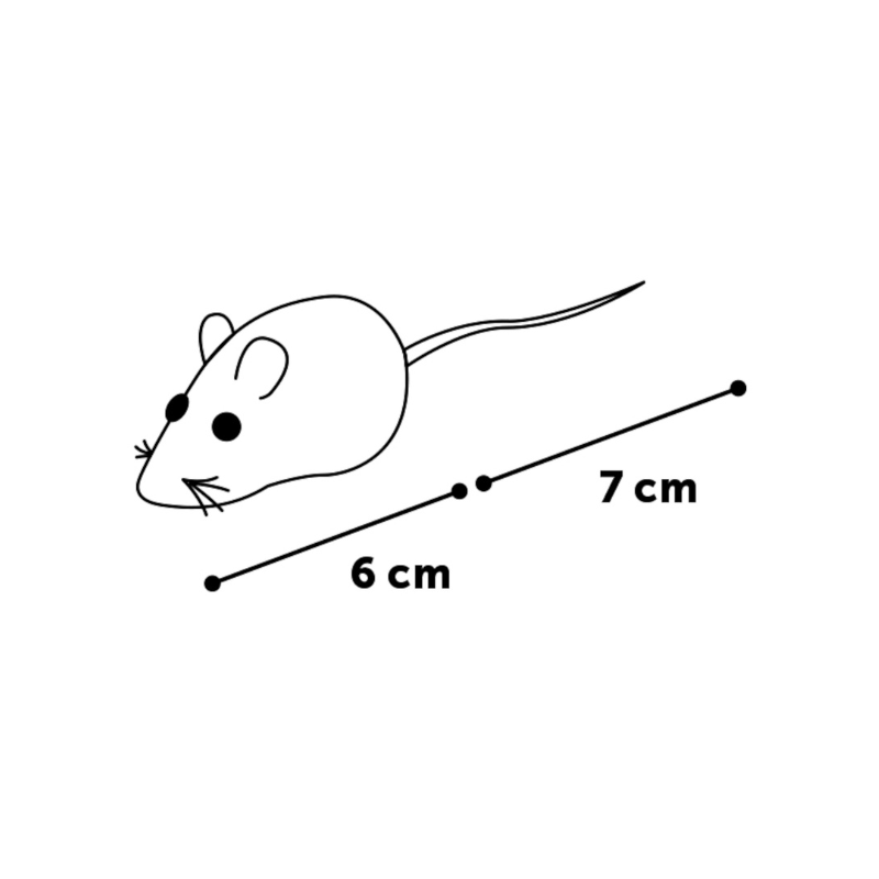 Gekleurde Muis Met Pieper - Kattenspeelgoed